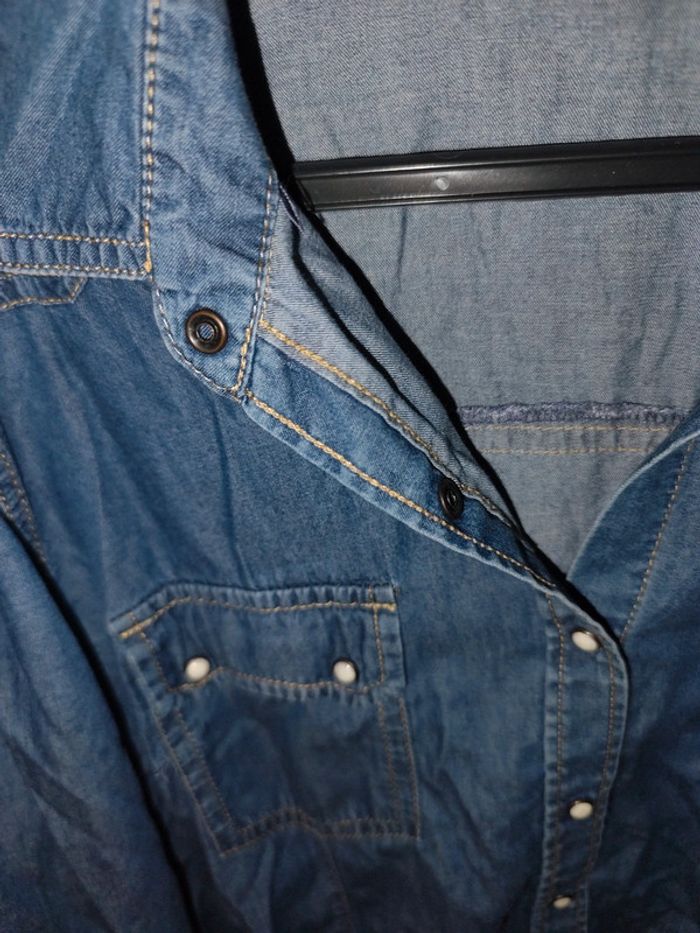 Chemise en effet jeans - photo numéro 2
