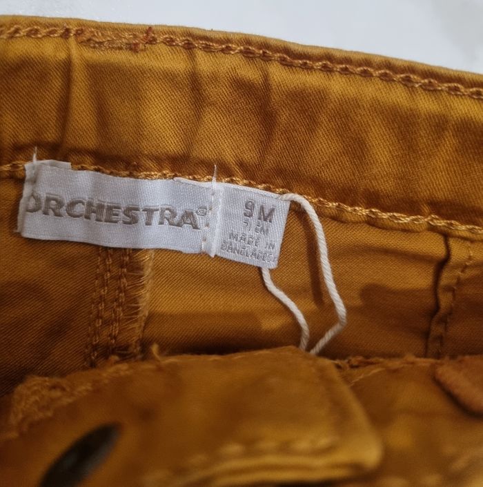 pantalon garçon moutarde orchestra taille 9 mois - photo numéro 2