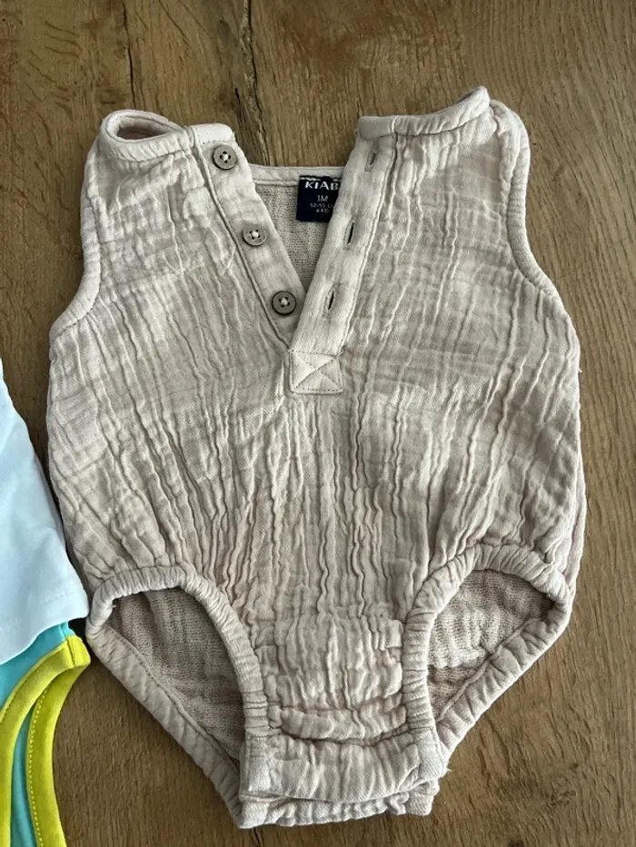 Combinaison bloomer 1 mois gaze de coton - photo numéro 2