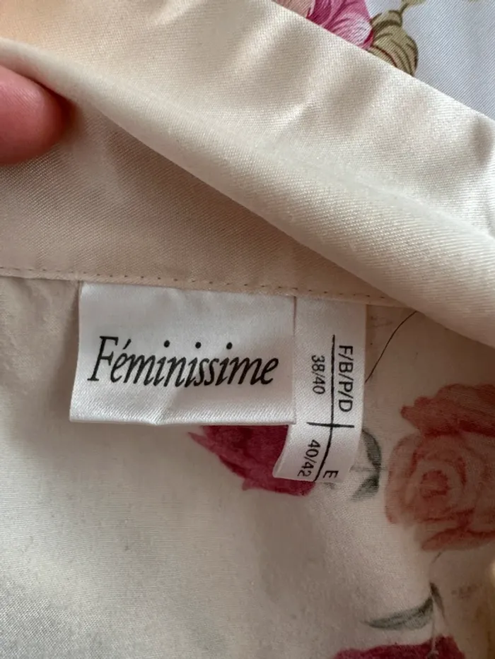 Chemise satinée beige crème - photo numéro 5