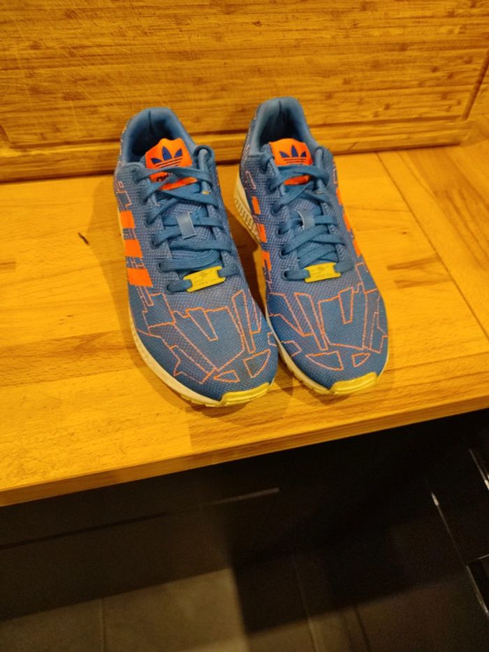 Adidas ZX Flux torsion bleu - photo numéro 2