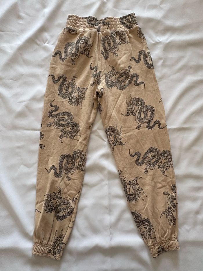 Jogging beige à motif dragon noir - FB sister - XXS/32 - photo numéro 2