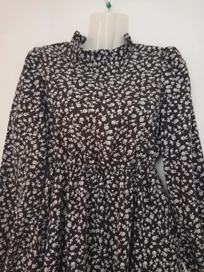 Robe d'été manches longues légère à fleurs femme - photo numéro 3