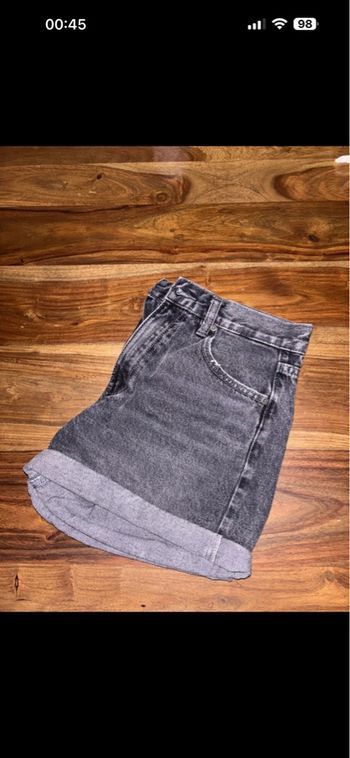 Short en jean gris