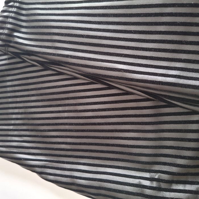 Leggings thermique (polaire) noir simili cuir à rayures en velours - Taille M - Tezenis - photo numéro 6