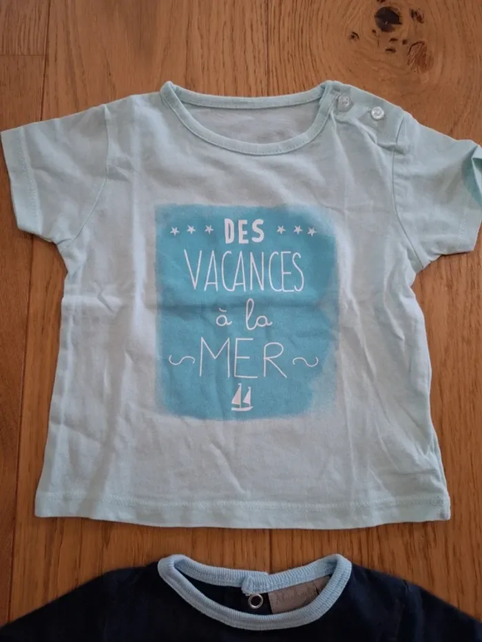 Lot 2 t-shirt 6mois - photo numéro 2