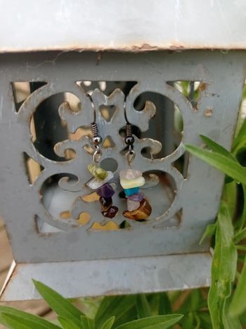 Boucles d'oreilles baroques multicolore