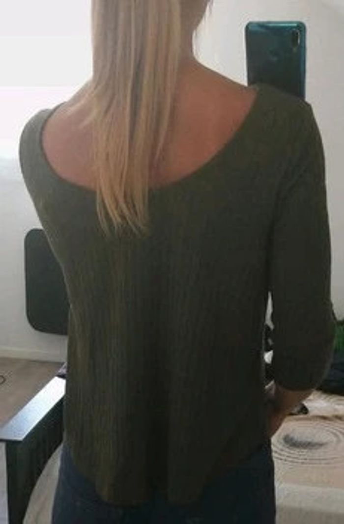 Top manches 3/4 décolleté dans le dos Gémo T.S - photo numéro 3