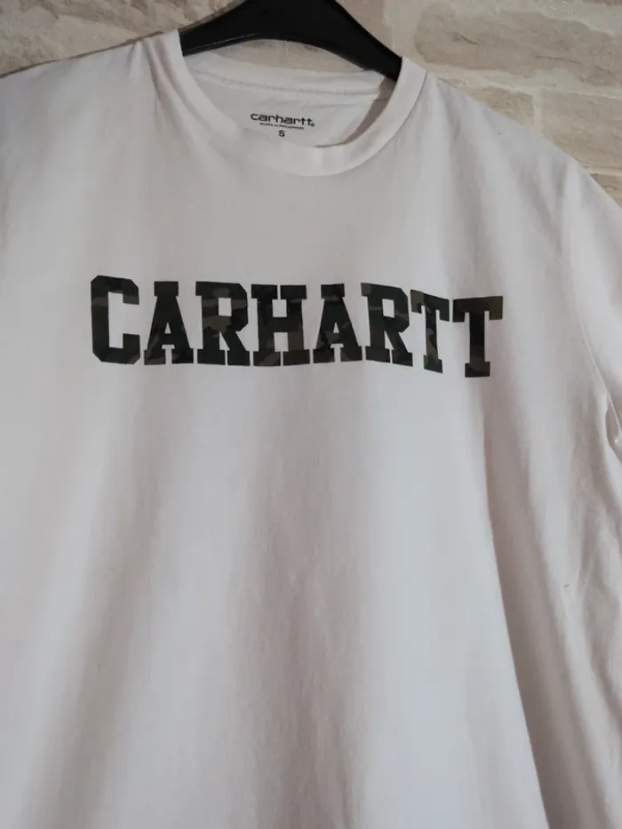 T-shirt Carhartt authentique, taille S Motif militaire - photo numéro 2