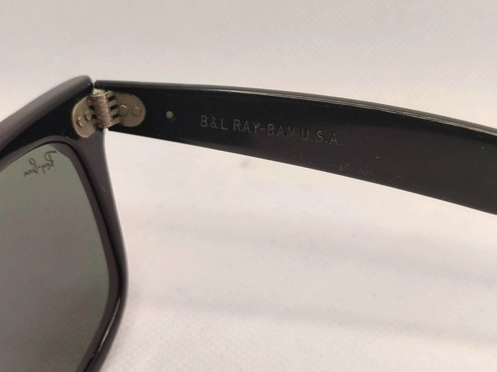 Lunettes de soleil Ray Ban wayfarer street neat bleue fabriquées par Bausch e Lomb aux USA - photo numéro 4