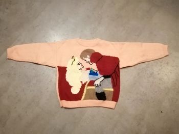 Pull tricoté main 6/10 ans