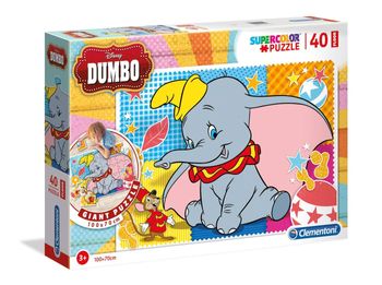 CLEMENTONI PUZZLE MAXI GEANT 100 x 70CM DISNEY DUMBO  40 PIECES 25461