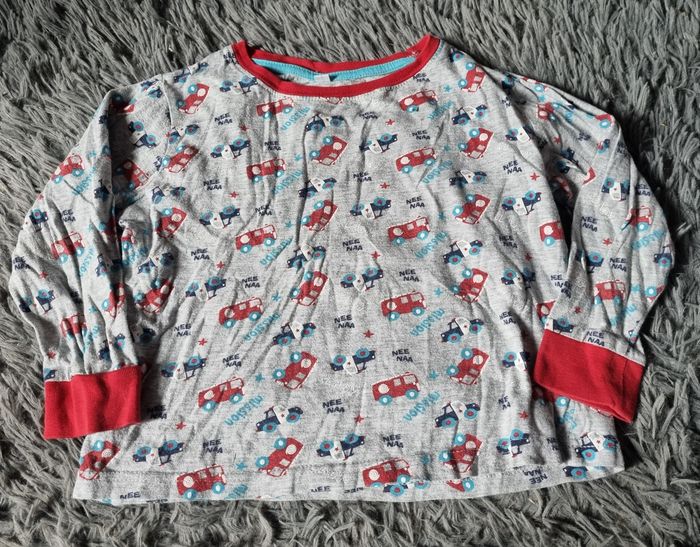 Ensemble pyjama motifs camions pompiers et polices 4ans - photo numéro 2