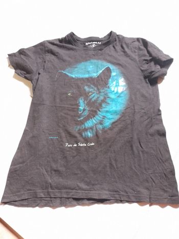 T-shirt noir loup Parc de Sainte Croix