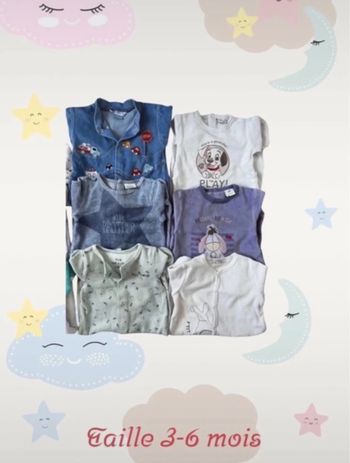 Lot pyjamas 3-6 mois
