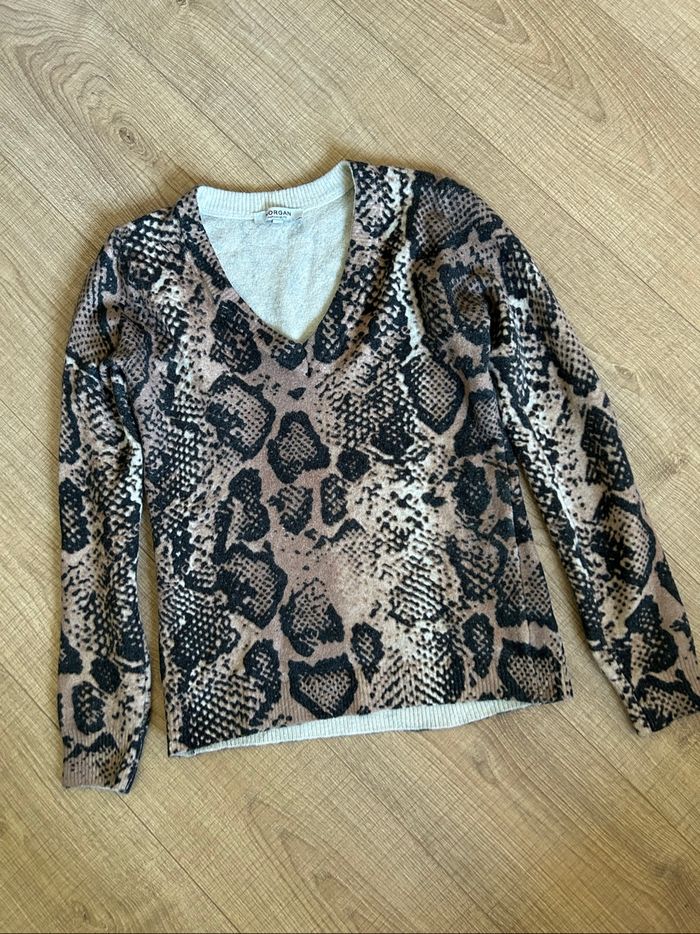 Pull imprimé tout doux Morgan taille S excellent état - photo numéro 7