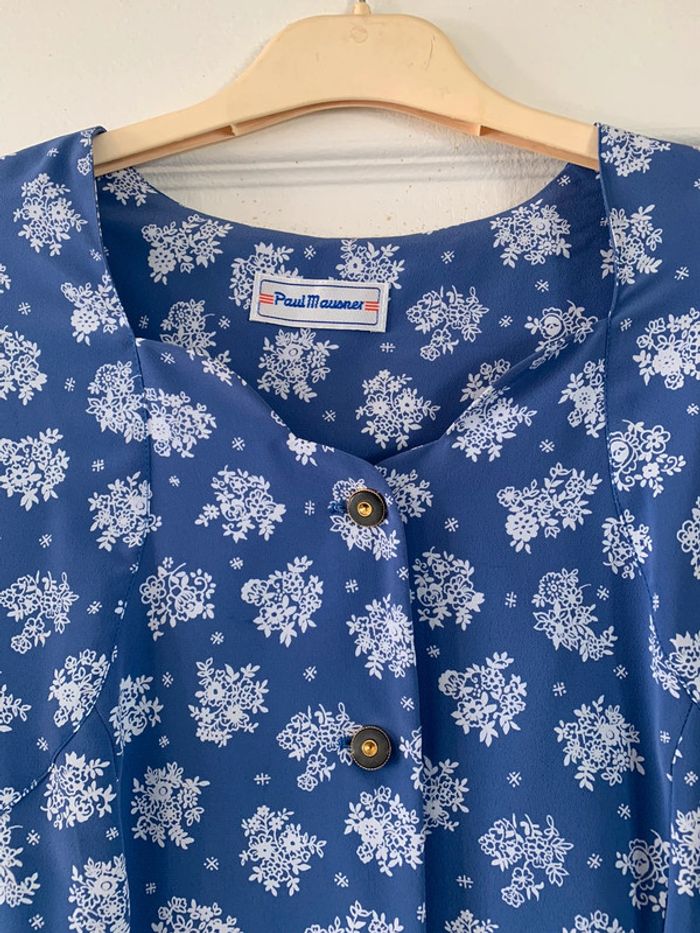 Robe fleurie vintage Paul mausner. T42 - photo numéro 2