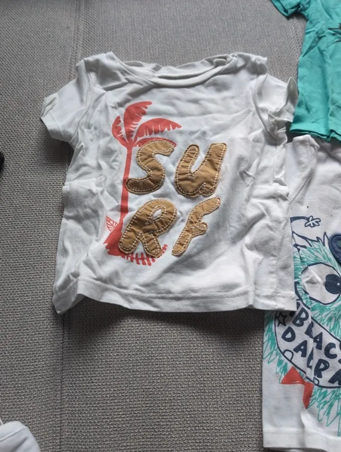 Lot 4 t-shirt manche courte 9 mois - photo numéro 2