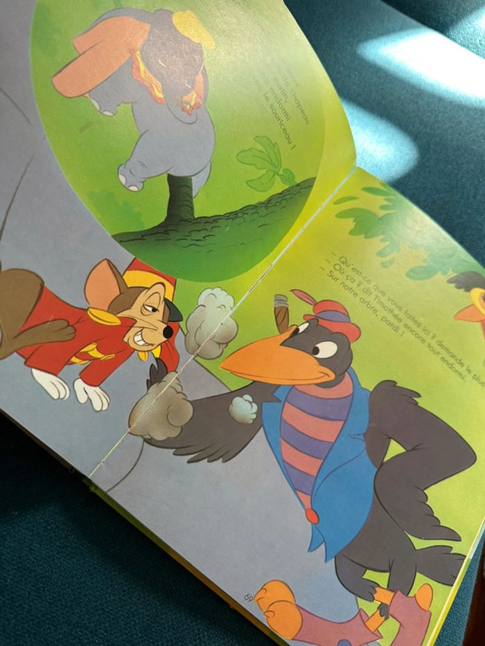 1989 Grand livre ancien Disney Dumbo l’éléphant souris cirque Hachette Édition album vintage - photo numéro 5
