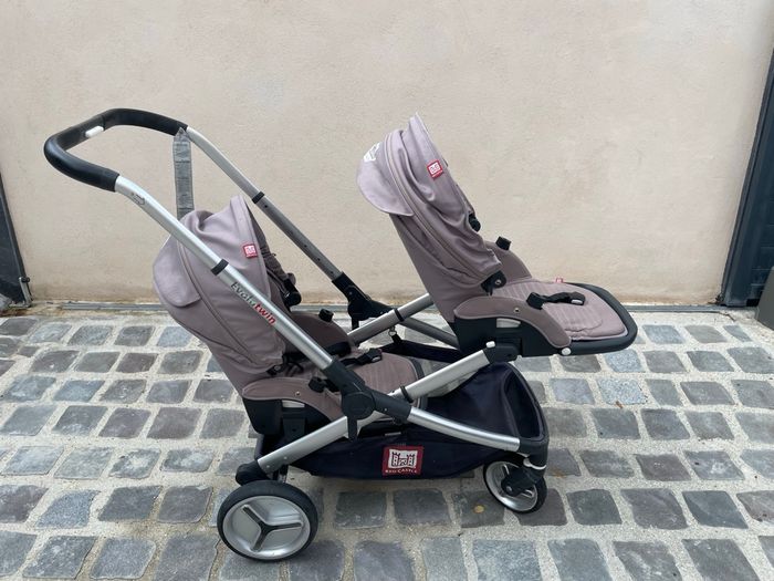 RED CASTLE Poussette double Evolutwin - Dès la naissance - Jusqu'à 15kg - Dossier réglable - - photo numéro 3