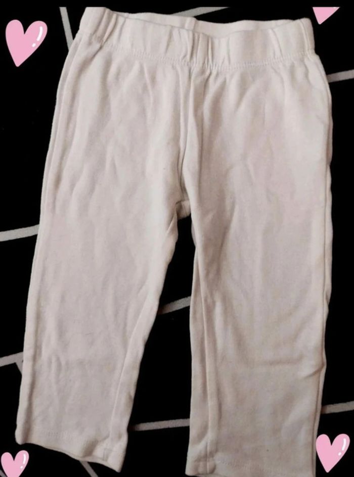 Pigama blanc et rose coeur 2 pièces T12 18M - photo numéro 6