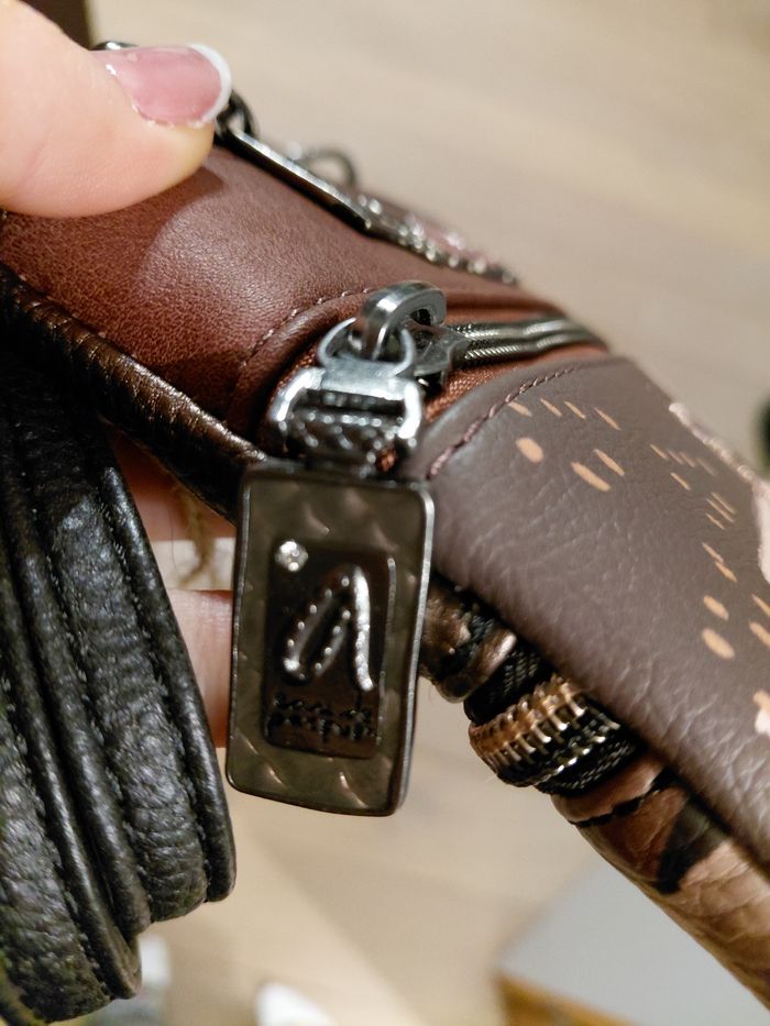 Sac en bandoulière - Anekke - Ton corail, brun , rose. - photo numéro 9