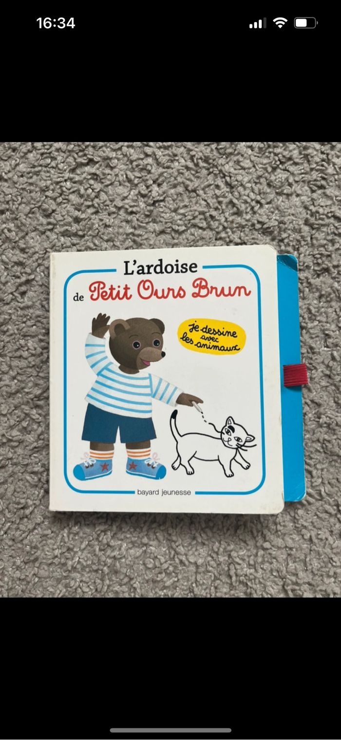 Livre ardoise petit ours brun