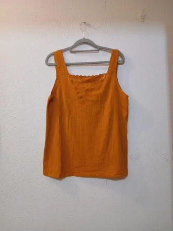 Blouse couleur rouille 100%Cotton " daxon" taille 46
