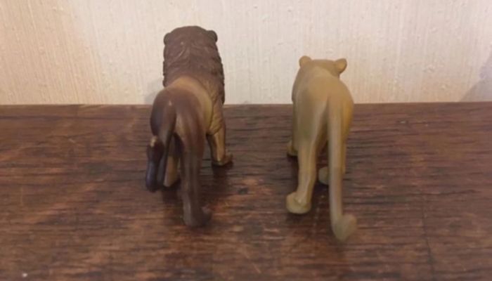 figurines vintage New Ray « Lion et Lionne » - photo numéro 3