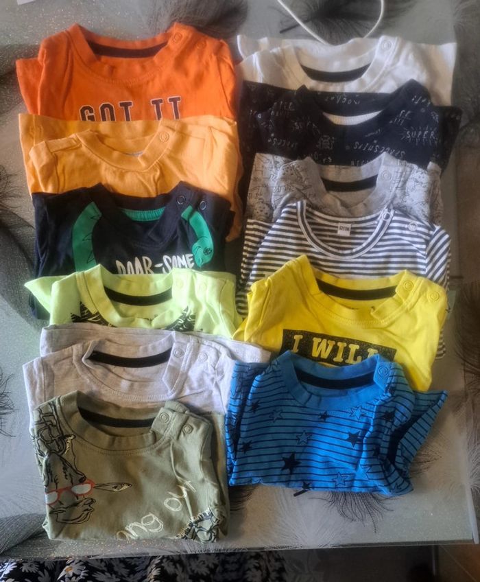 Lot de 12 t short garçon