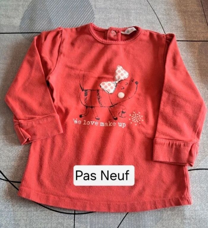 Lot vêtements Tee-shirts et pyjama NEUFS pour fille 1 an (80) - photo numéro 16