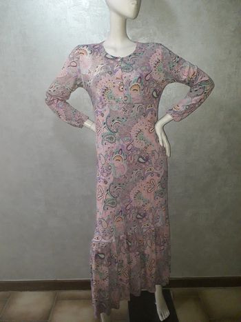 robe longue rose et coloré vintage taille 40