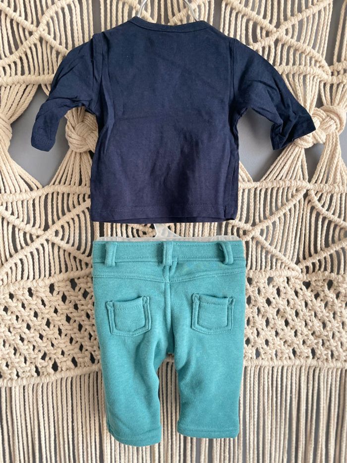Lot 2 t-shirts manches longues + pantalon épais - photo numéro 2