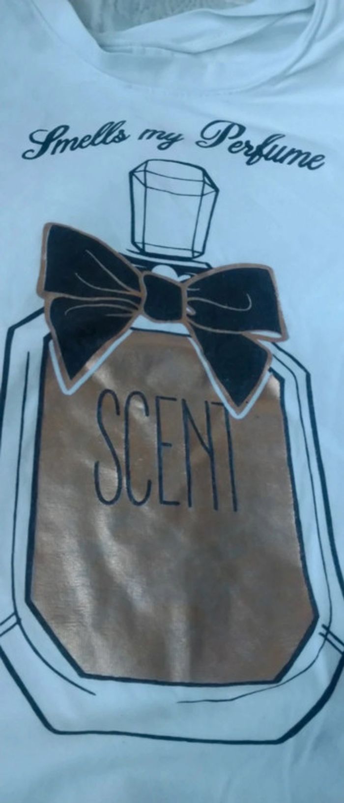 Tee shirt imprimé flacon de parfum blanc fille 8 ans - photo numéro 6