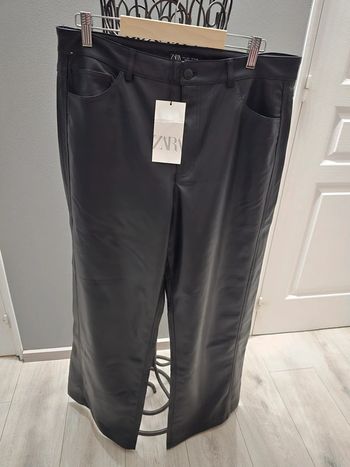 Pantalon large simili Zara