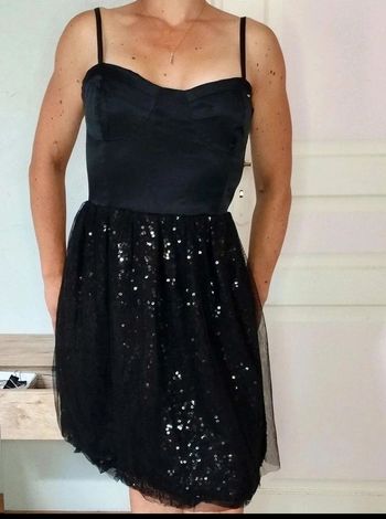 Robe bustier soirée sequins - NafNaf Vintage - 42 = 40 actuel - Neuve