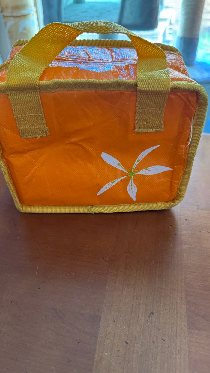 Sac isotherme glacière repas orange