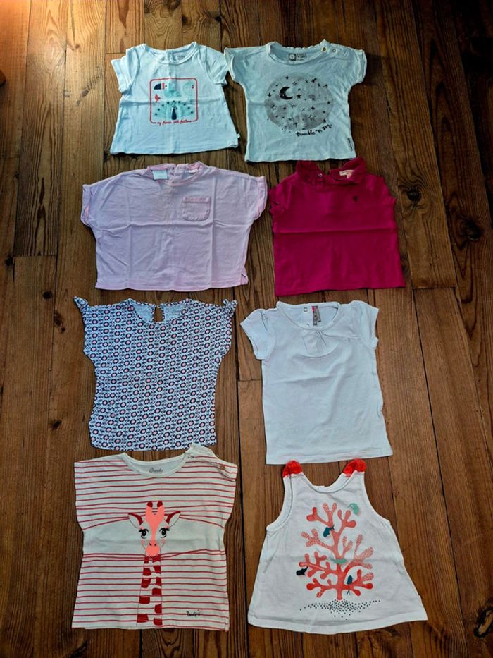 Lot de 8 tee shirts pour bébé fille
