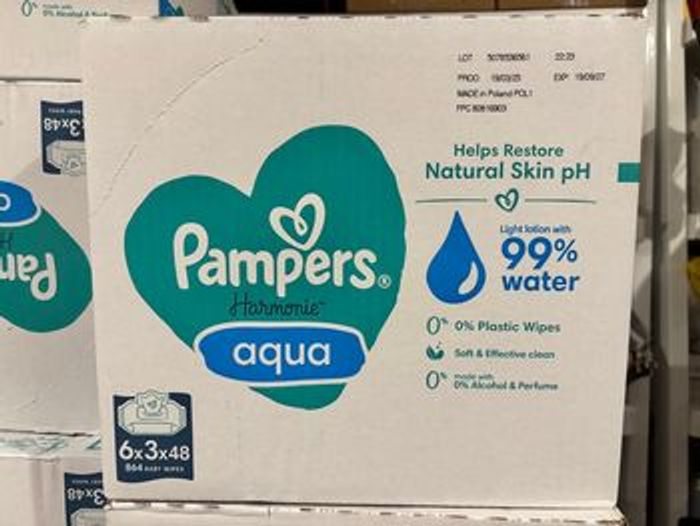 Lingettes Pampers Harmonie Aqua O plastic