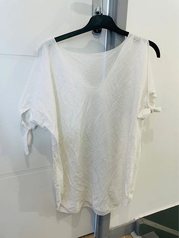 Tee shirt blanc femme taille unique