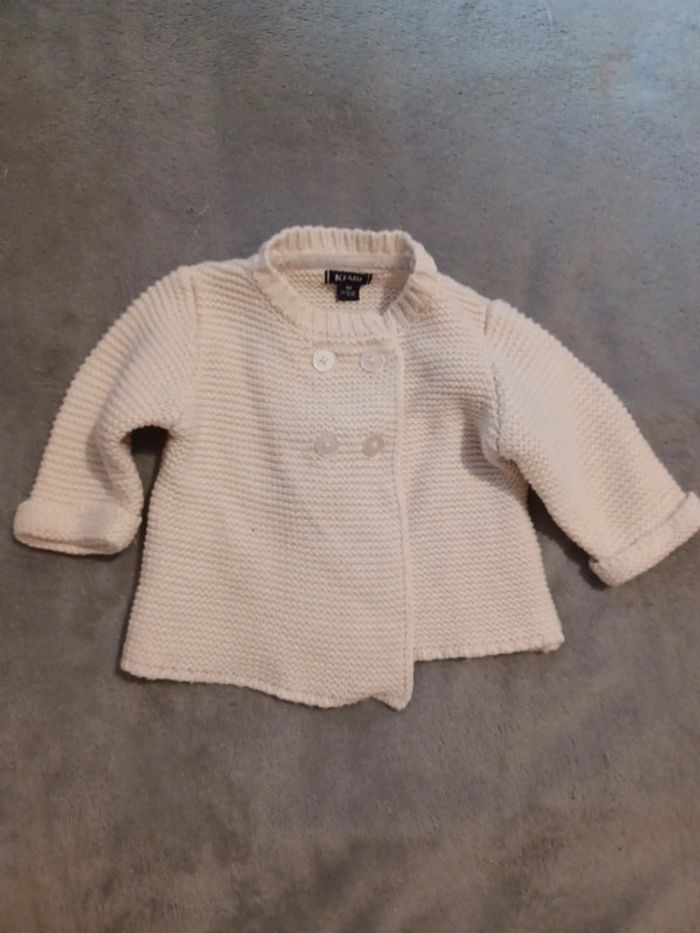 Gilet laine coton 1 mois naissance