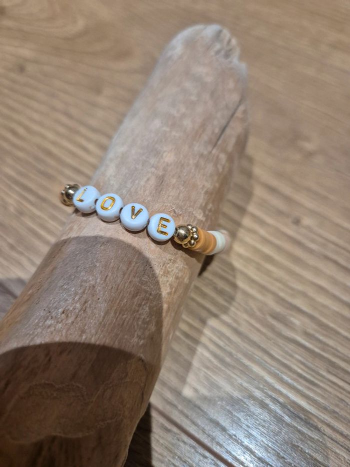 Bracelet perles plates #love - photo numéro 8