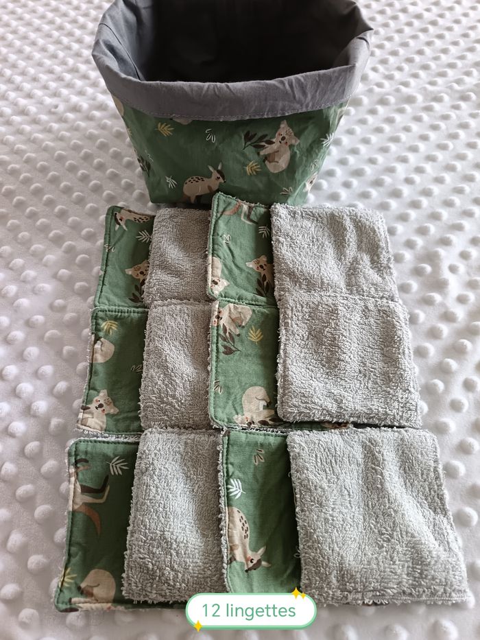 Panier et 12 lingettes lavables