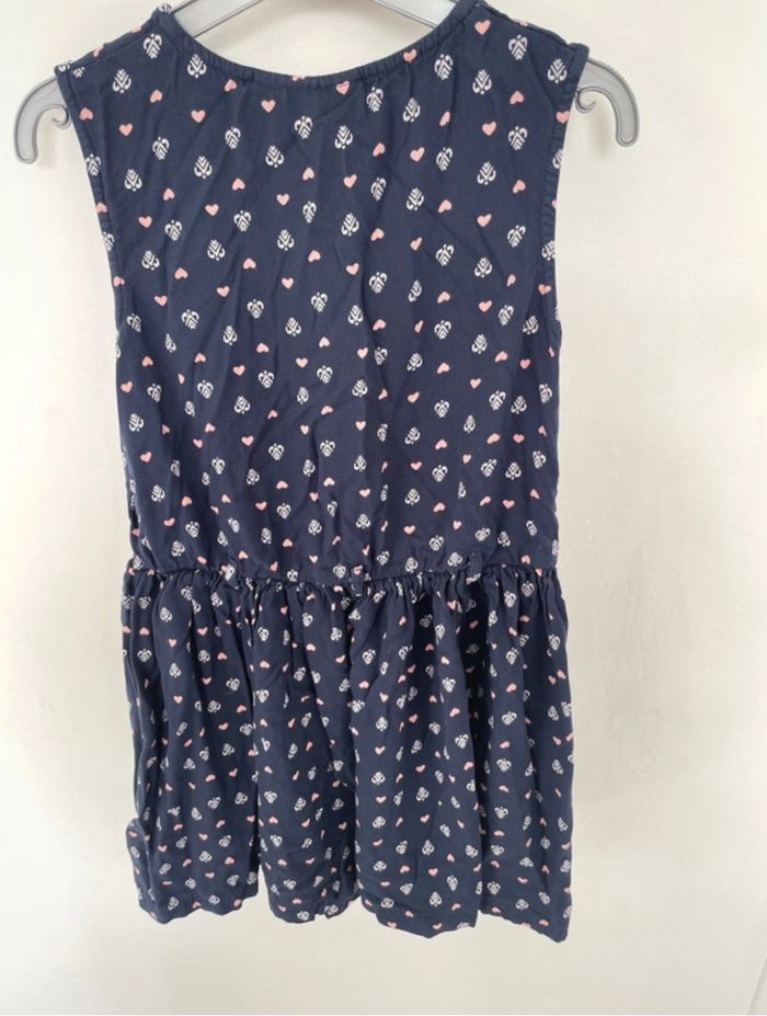Robe T 10 ans Lili Marelle bleu marine avec dessins coeurs - photo numéro 4