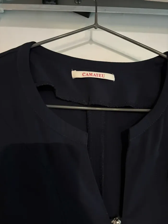 Robe sans manches bleu marine Camaïeu zippée taille 36 - photo numéro 2