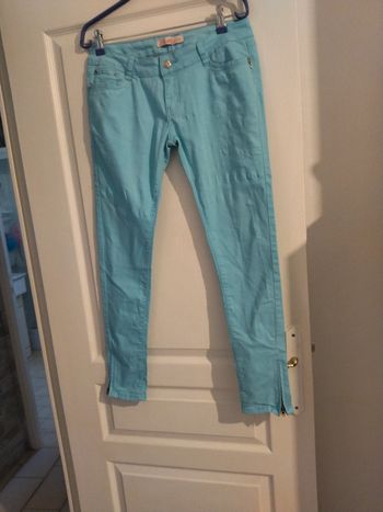 Pantalon bleu turquoise. Taille XL (42)