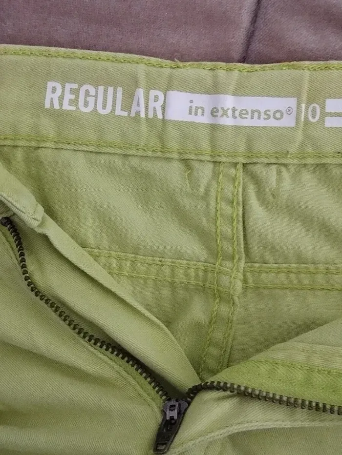 Pantacourt Inextenso jaune vert garçon 10 ans - photo numéro 4