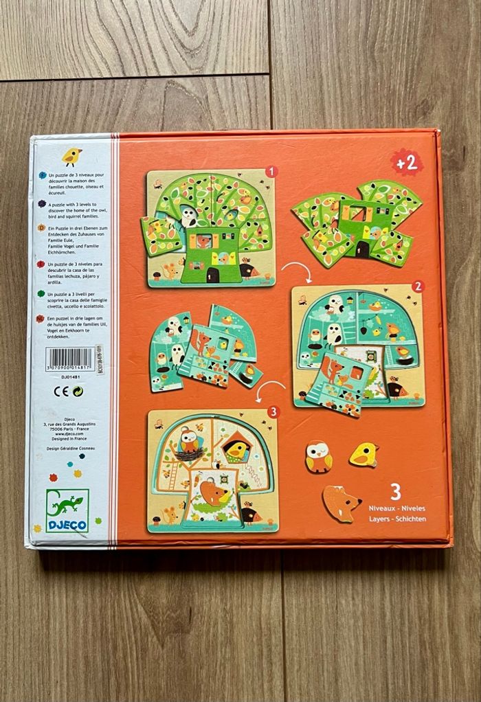 Puzzle évolutif 3 niveaux, cabane dans les arbres - Djeco - photo numéro 2