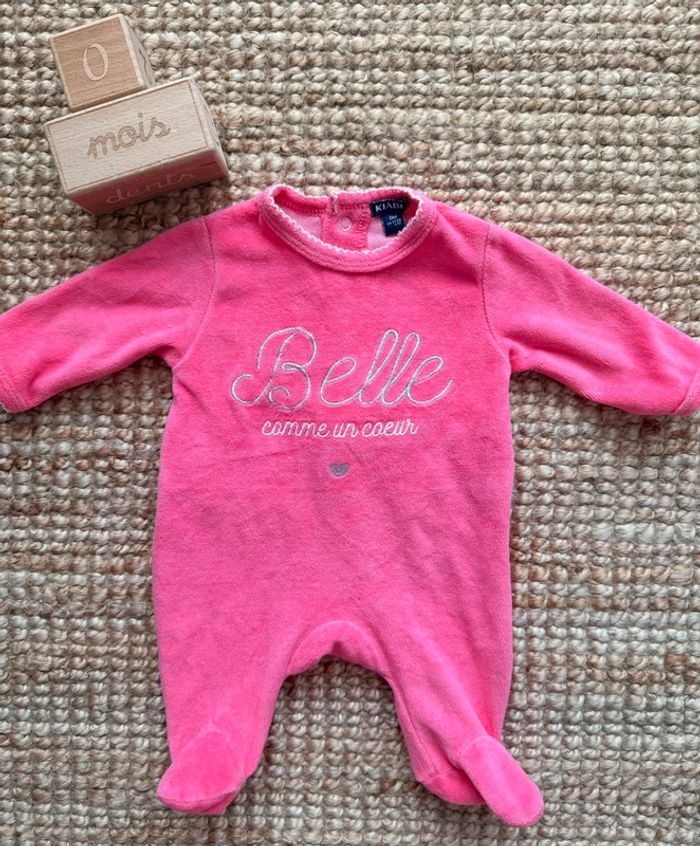Pyjama velours Kiabi Naissance / 50cm