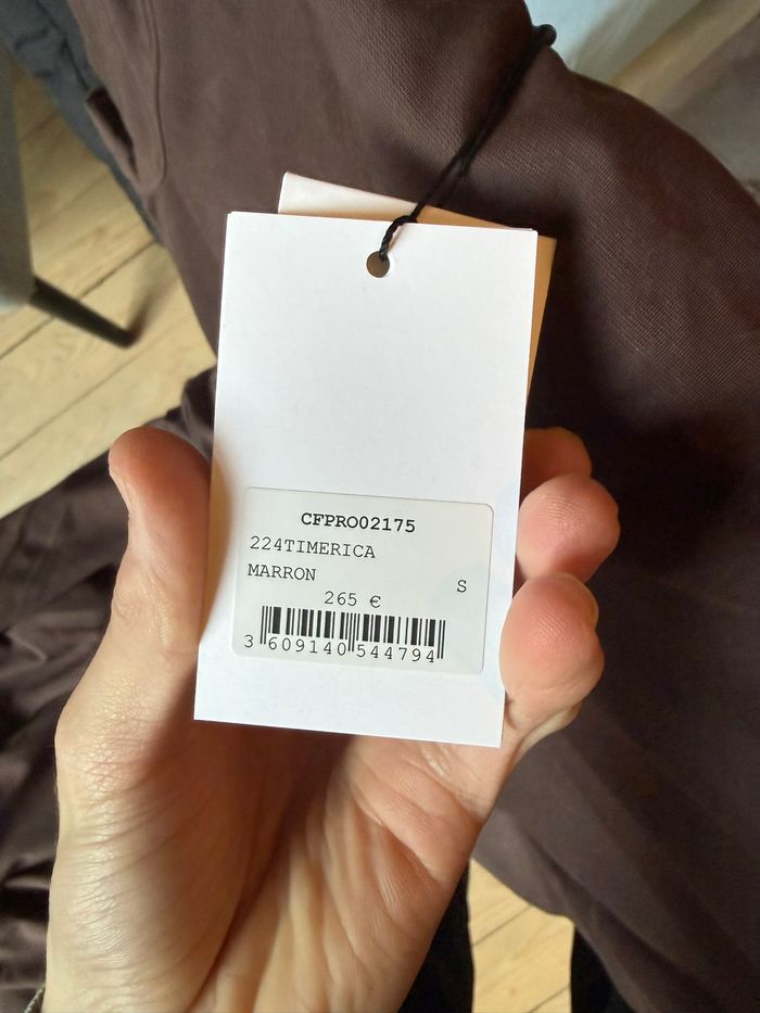 Robe Claudie Pierlot Timerica Marron Chocolat – Neuve Étiquette T.36 - photo numéro 3